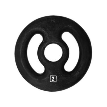 Imagem de Anilha Ferro Fundido Emborrachada Fitness Academia 2,0 Kg - ANILHAS FI