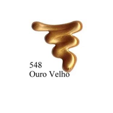 Imagem de Kit 3 Tinta Dimensional Metallic 35ml Acrilex, OURO VELHO