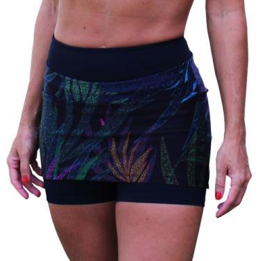 Imagem de Saia short fitness academia beach tenis estampa floral - ieloow Brasil
