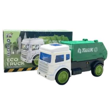Imagem de Caminhão de Brinquedo Ecológico com Música e Som Plástico PP Verde Fun Game