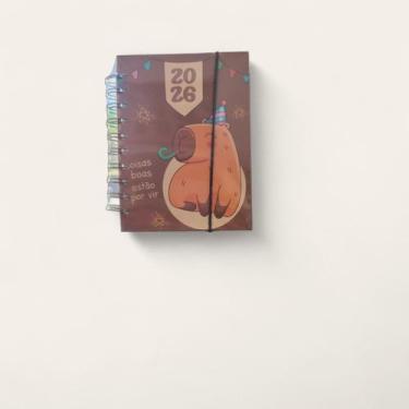 Imagem de Agenda 2026 capa dura espiral capivara 168 folhas 15,2x11cm - - RIO MA