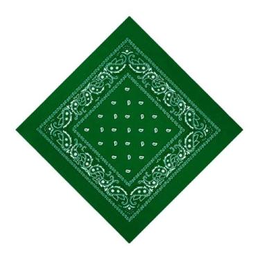 Imagem de Bandana Lenço Estampado Classica Unissex 55X55Cm Adulto Cor:verde - HH