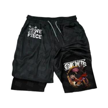 Imagem de Conjunto Masculino De Verão Para Fitness, Solto, Dupla Camada, Duas Pe