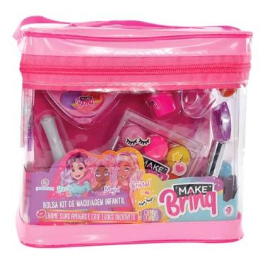 Imagem de Kit Maquiagem Infantil Make Brinq Completo na Bolsa para Meninas