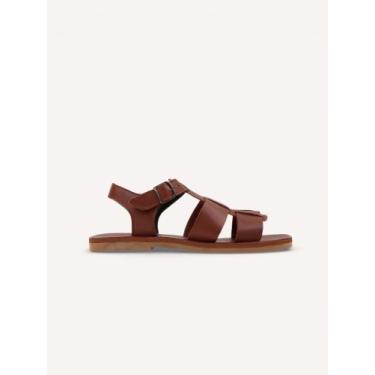 Imagem de Sandália Couro Fisherman Caramelo - Daflon, 37