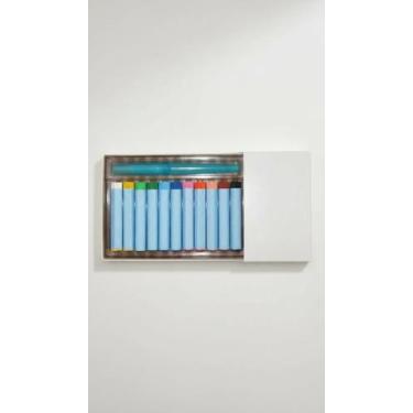 Imagem de Giz Pastel Oleoso Aquarelável 12 Cores + Pincel - Congratulations Stor