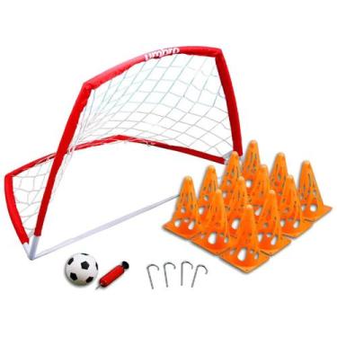 Imagem de Kit Treino de Futebol Umbro Completo com Trave de Gol, Cones, Barreira