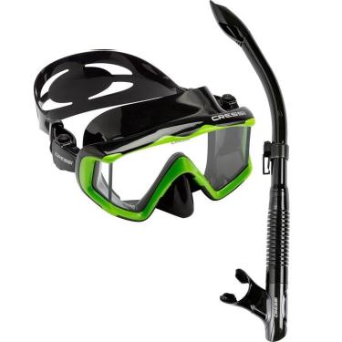 Imagem de Kit de Mergulho Máscara+Respirador Cressi Pano 3 + Tao Semi Dry-Unissex