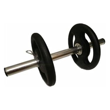 Imagem de Halter De Barra Oca 40 Cm Com 2 Anilhas De 3 Kg