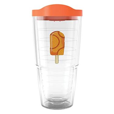 Imagem de Tervis Ice Popsicle Collection Feito nos EUA Copo térmico de parede dupla mantém as bebidas frias e quentes, 700 ml, Orange Pop