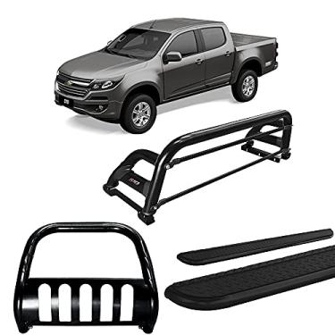 Imagem de Kit Quebra Mato+Estribo Chapa +Santo Anto H2 S10 12/20 Preto