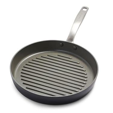 Imagem de GreenPan Chatham Hard Anodized Healthy Ceramic Antiaderente, Frigideira de 28 cm, Livre de PFAS, Pode ser lavada na lava-louças, pode ir ao forno, cinza