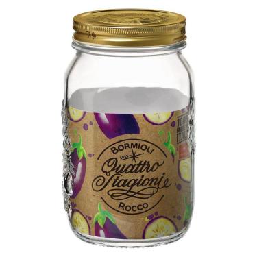 Imagem de BORMIOLI ROCCO QSTAGIONI POTE 17x10x10cm 1L VIDRO TRANSP TAMPA METAL