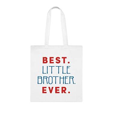Imagem de Bolsa tote Little Brother Best Little Brother Ever (Best Little Brother World), ideia de presente para melhor irmão, bolsa de ombro irmão, bolsas reutilizáveis para irmão, presente