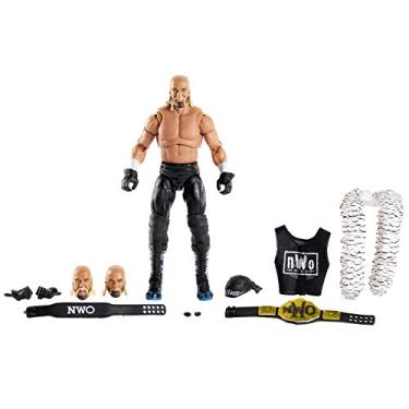 Imagem de WWE Ultimate Edition Wave 7 boneco Hollywood Hogan 15 cm com jaqueta de entrada intercambiável, cabeça extra e mãos trocáveis para crianças a partir de 8 anos
