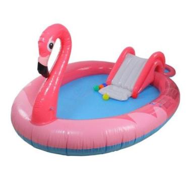 Imagem de Piscina Playground Infantil Flamingo Inflável Divertido Jilong