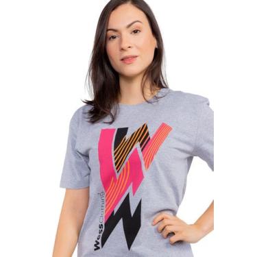 Imagem de Camiseta Geometric Triple W  Mescla She Wess Clothing