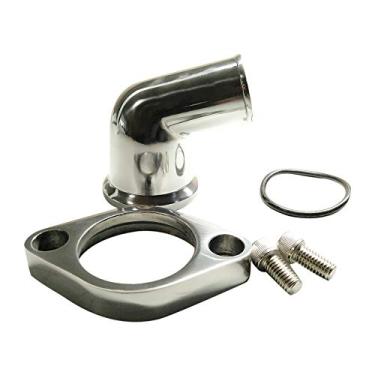 Imagem de JEM&JULES Carcaça do termostato giratório polido de 15° para Chevrolet SBC BBC Bloco pequeno Chevy 283 302 305 327 350 383 396 427 454 502 Prata