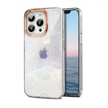 Imagem de Capa de celular de silicone transparente é adequada para iphone 14 13 12 11 pro xs max x xr 7 8 plus capa de celular simples., quatro, trevo com folhas, para iphone 7