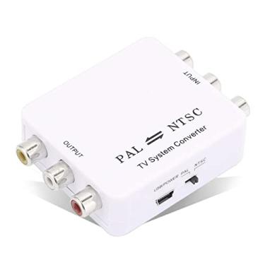 Imagem de Mini PAL para NTSC Conversor PAL NTSC Adaptador conversor de conversão mútua para a maioria dos leitores de DVD/gravadores, filmadoras, videocassetes, monitores de vídeo e vários sistemas de TV