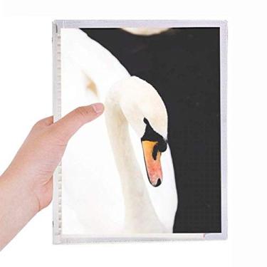 Imagem de Caderno de cisne branco com folhas soltas recarregáveis de animais selvagens com organismo terrestre