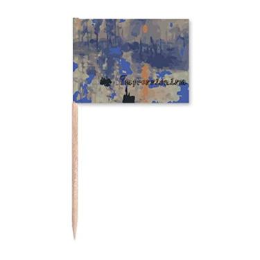 Imagem de Moment Hastily Impressionism bandeiras de palito de dente marcadoras para decoração de festa