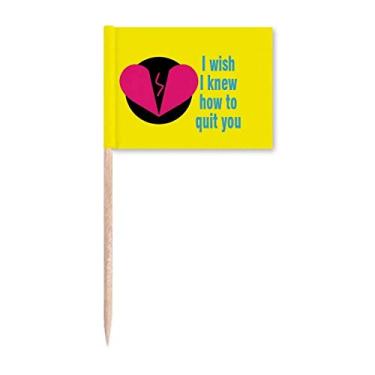 Imagem de Marcadores de palito de dente com palavras clássicas de filme romântico para decoração de festa