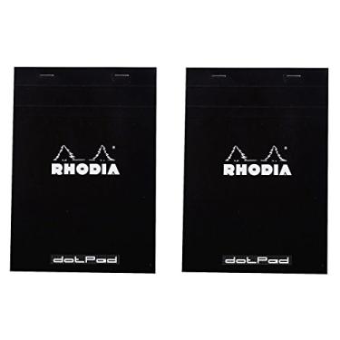 Imagem de Rhodia N 16 A5 15 x 21 cm, 80 folhas, bloco de pontos, caderno preto (16559) - pacote com 2