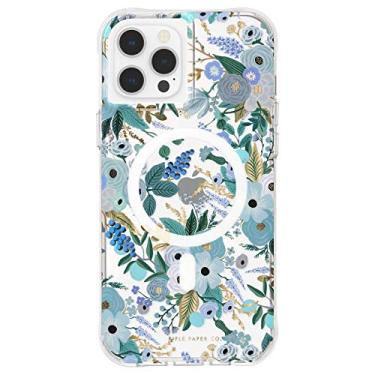 Imagem de Rifle Paper Co - Capa para iPhone 12 Pro Max (5G) - Compatível com acessórios e carregamento MAGSAFE - Proteção contra quedas de 3 m - 6,7 polegadas - Azul para festa no jardim