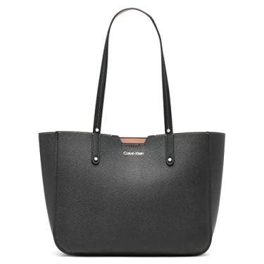 Imagem de Calvin Klein Bolsa Organizacional Divertida Dilan, Texturizado preto/prata, One Size