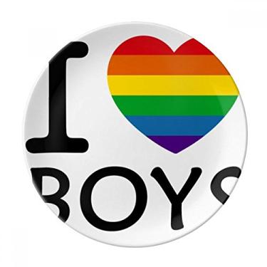 Imagem de Prato decorativo de porcelana com suporte bissexuais, transgênero LGBT