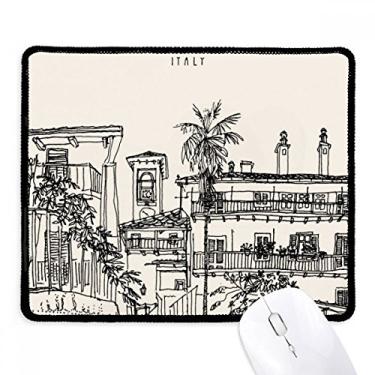 Imagem de Mousepad Italy Rome Sketch City Landscape Tapete de borracha para jogos