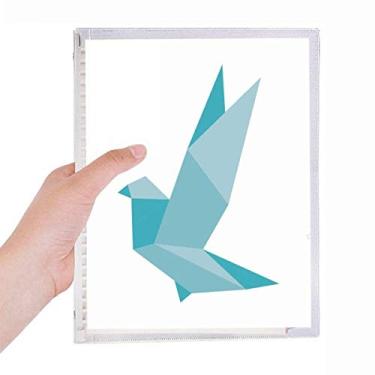 Imagem de Origami Caderno com estampa de pombo de granada abstrata folha solta diário recarregável artigos de papelaria
