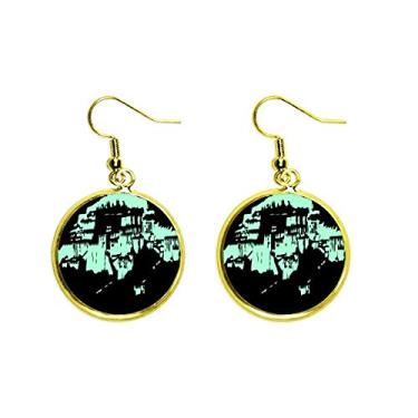 Imagem de Brinco feminino com pingente de orelha de Potala da Tibet Lhasa Culture