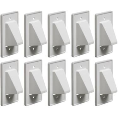 Imagem de Arlington CE1-10 Placa de cabo de baixa tensão embutida, 1 entrada, branca, pacote com 10