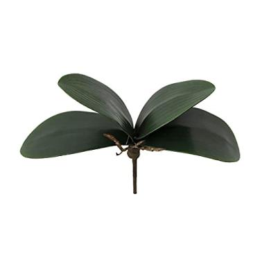 Imagem de Folha de Orquídea Artificial Phalaenopsis com Cinco Folhas e Raiz