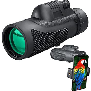 Imagem de Telescópio monocular 12x50 de alta potência Zoom Monocular à prova d'água, com suporte para smartphone e tripé, para acampar, viajar, passear