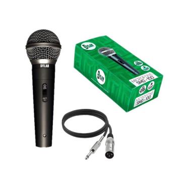 Imagem de Microfone Com Fio Dinâmico On/off Cabo 3 Metros Dylan Smd100
