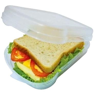 Imagem de Sanduicheira Para Pão De Forma Lanche Recreio e Uso Infantil Pote Utensílio e Armazenamento de Alimentos