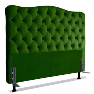 Imagem de Cabeceira Para Cama Box Solteiro 0,9 M Realeza (Suede Verde Musgo)