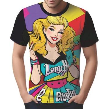 Imagem de Camisa Camiseta Tshirt Estampa Mu.Lher Loira Pop Art Moda 1 - Enjoy Sh