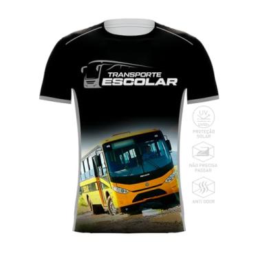 Imagem de Camisa Camiseta Transporte Escolar Manga Curta (10 ANOS, Cinza)