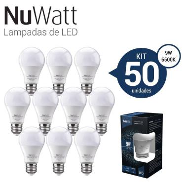 Imagem de Kit 50 Lampada Led Bulbo 9w Samsung A60 E27 Luz Branca Fria
