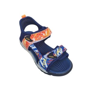 Imagem de Papete Sandália Infantil Menino Masculina Chinelo (Sandália Papete Infantil Masculina Azul Marinho Laranja, BR, Criança de 1 a 3 anos, Numérico, 25)
