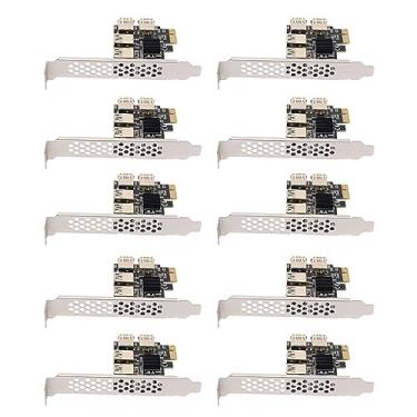 Imagem de Baglaum 10X Placa Adaptadora PCIe Riser 4 Portas PCI-E 1X 4 USB 3.0 PCI-E Rabbet GPU Riser Extender ETH/Monero XMR/Zcash ZEC 16X Multiplicador CartãO Slot Externo