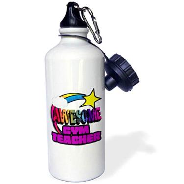 Imagem de 3dRose Garrafa de água para professor de academia Arco-íris Awesome da Shooting Star, 600 ml, 600 ml, multicolorido