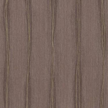 Imagem de Papel De Parede K&G Listrado Marrom Com Linhas Dourado