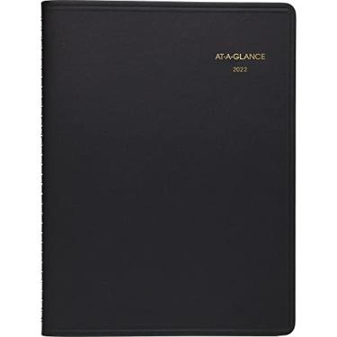Imagem de Livro e agenda de compromissos semanais 2022 da AT-A-GLANCE, 20 x 28 cm, grande, preto (7095005)