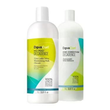 Imagem de Kit Deva Curls Decadence No-Poo Shampoo 1L, Condicionador One Conditio