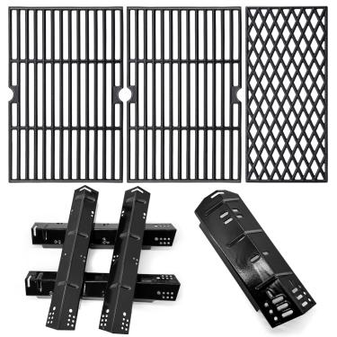 Imagem de Hiorucet Peças de reposição para grelha Dyna-Glo DGH474CRP DGH483CRP DGH485CRP DGH474CRN-D DGH474CRN DGH474CRP-D, placa de aquecimento 70-02-412, grelhas 70-01-911, peças de reposição Dyna Glo Grill 5